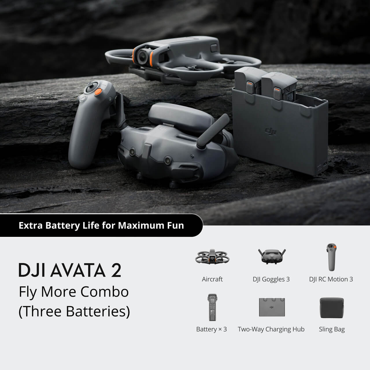 DJI Avata 2 Fly More Combo (Three Batteries)